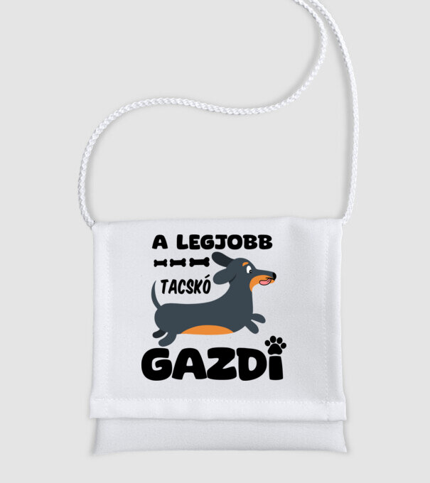 Legjobb tacskó gazdi fehér alap minta fehér pólón