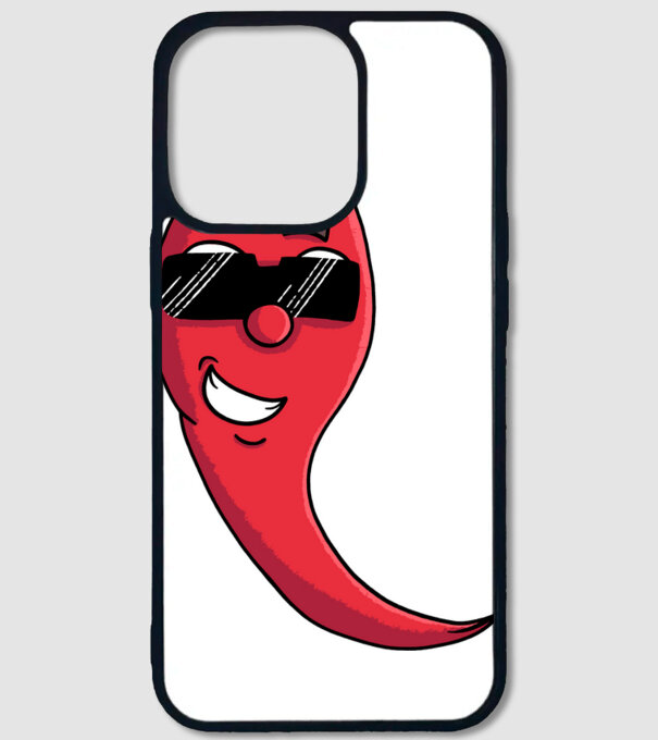 Laza napszemüveges chili minta fehér pólón