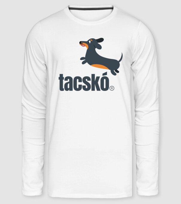 Tacskó puma paródia minta fehér pólón