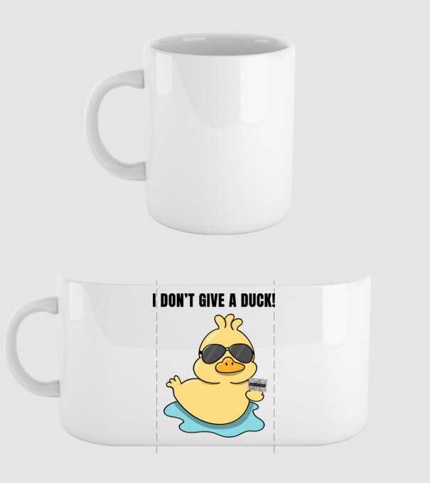 I don't give a duck fehér alap minta fehér pólón