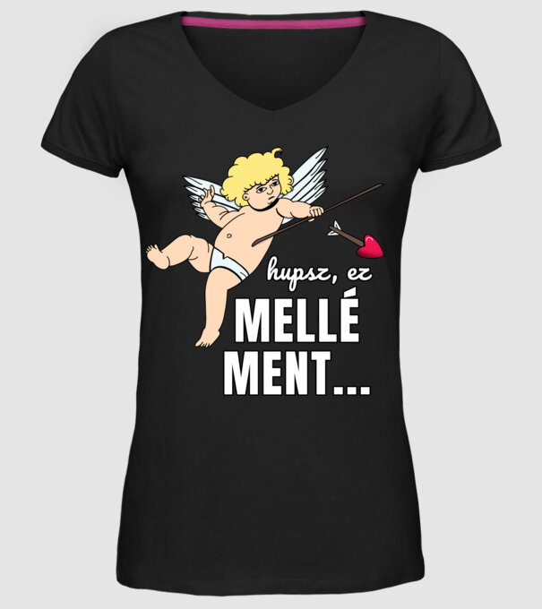 Hupsz, ez mellé ment... minta fekete pólón