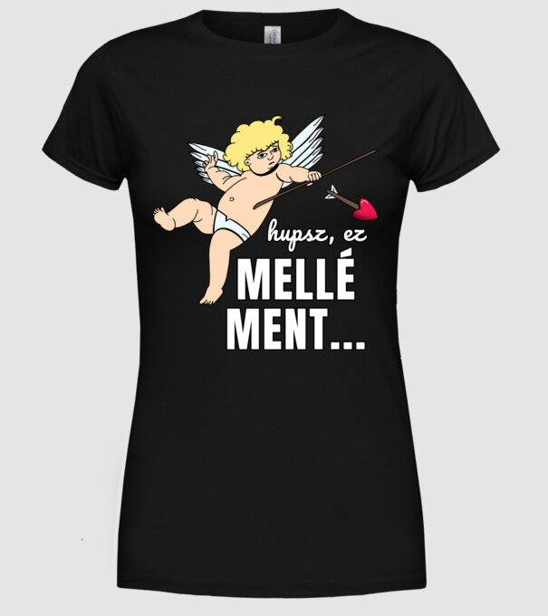 Hupsz, ez mellé ment... minta fekete pólón