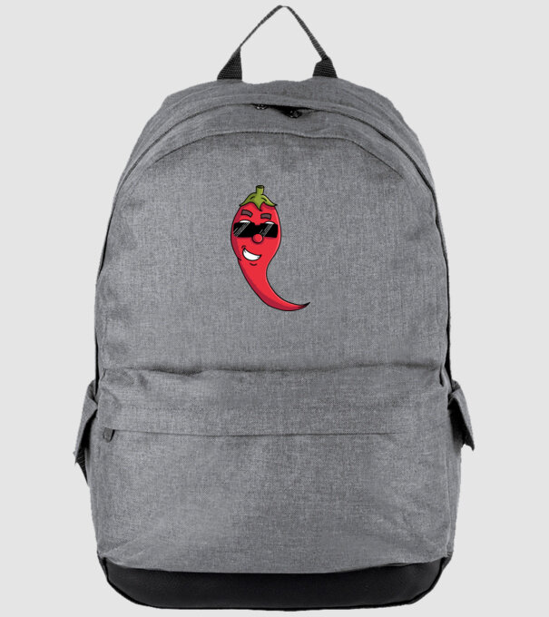 Laza napszemüveges chili minta szürke pólón