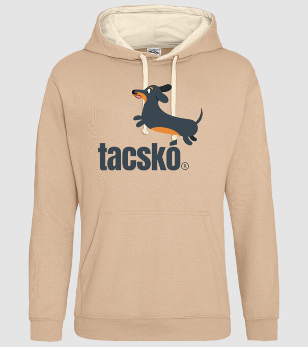 Tacskó puma paródia minta homokszín pólón