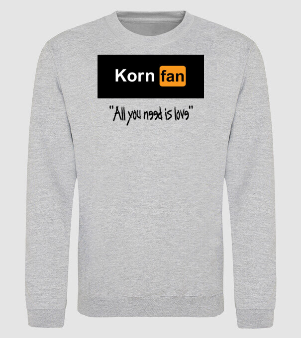 Korn fan minta szürke pólón