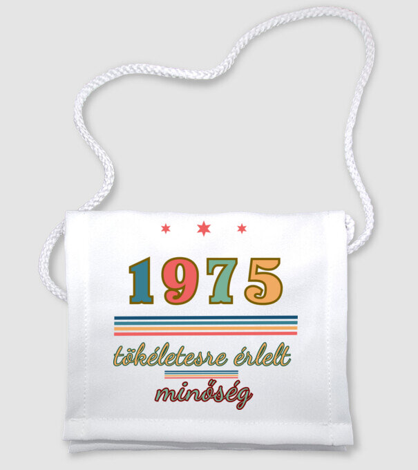 Szülinap tökéletes1975 minta fehér pólón
