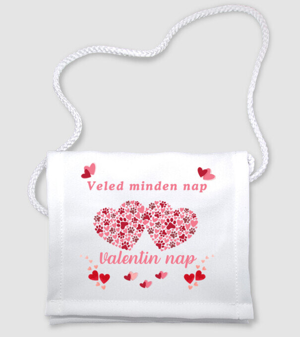 Valentin nap veled minta fehér pólón
