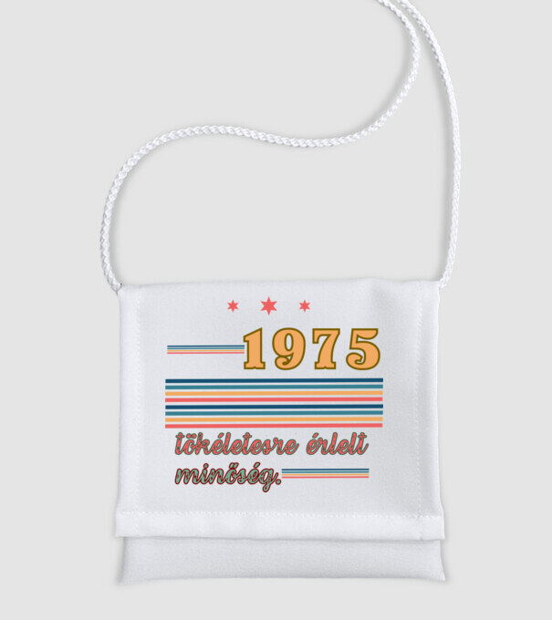 Szülinap retro 1975 minta fehér pólón