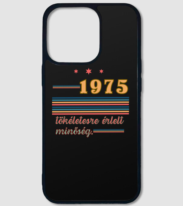Szülinap retro 1975 minta fekete pólón