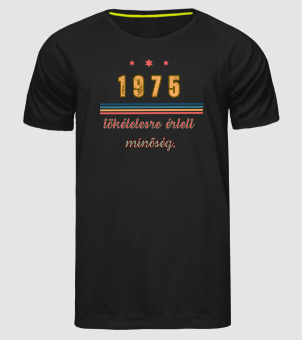 Szülinap 1975. minta fekete pólón