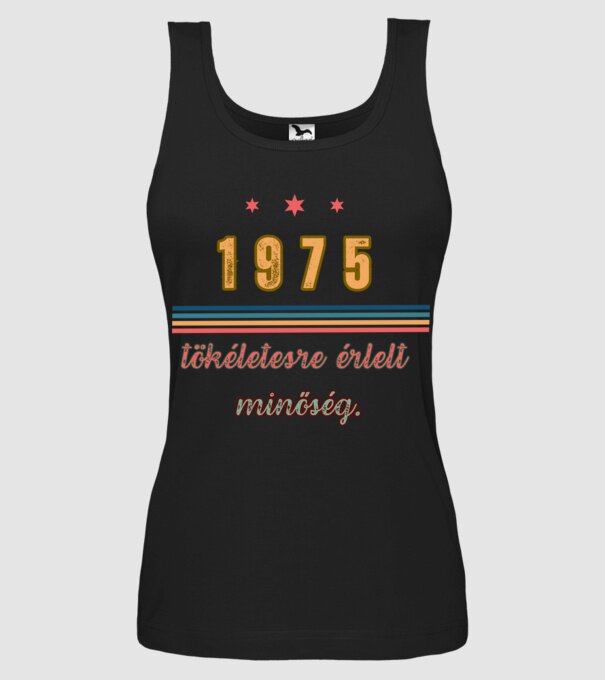Szülinap 1975. minta fekete pólón