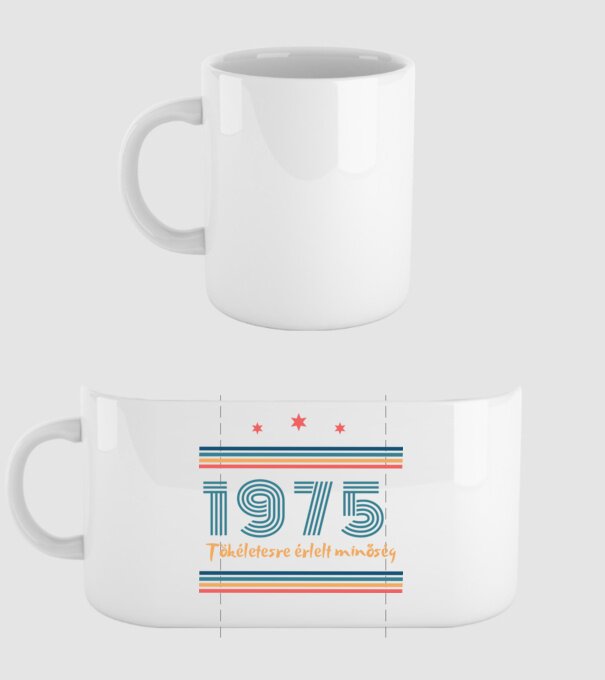 Szülinap 50. 1975 minta fehér pólón