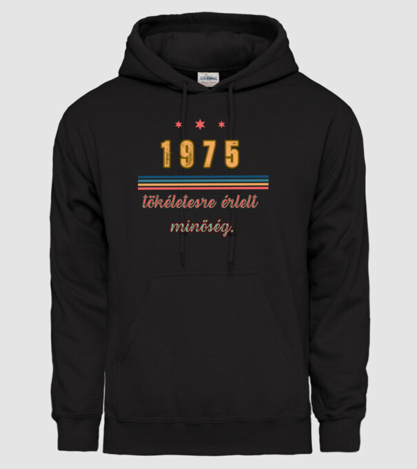 Szülinap 1975.  minta fekete pólón