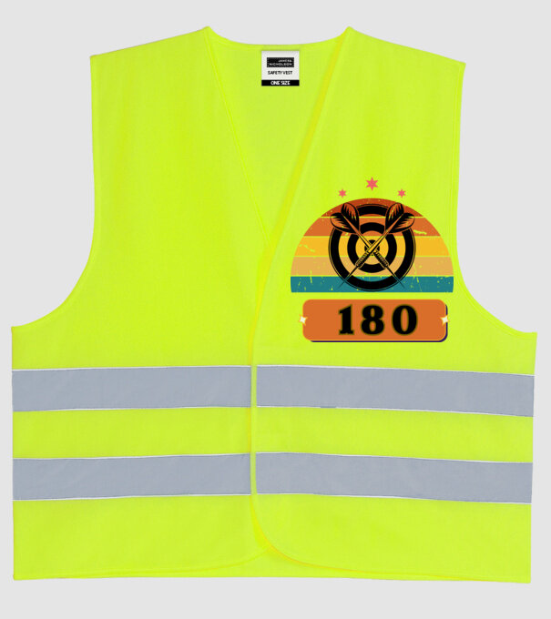 Darts 180 minta neonsárga pólón