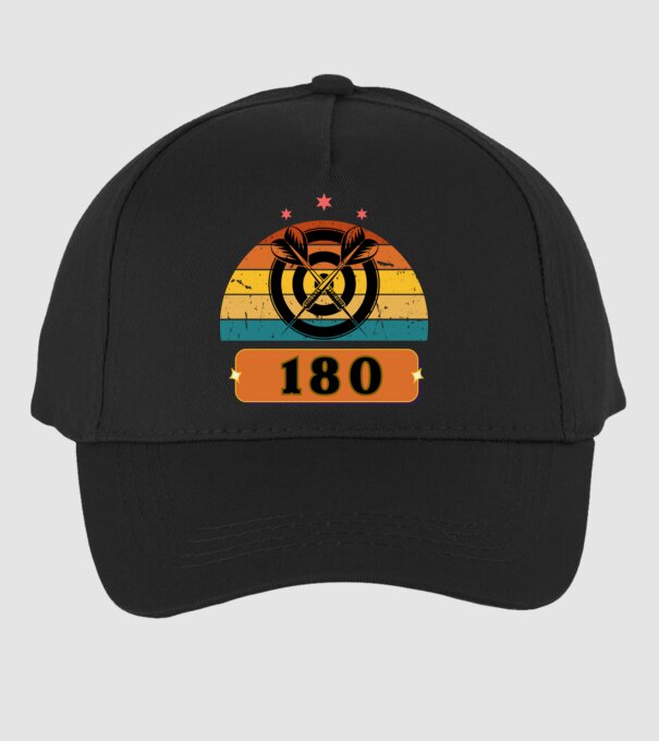 Darts 180 minta fekete pólón