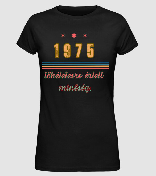 Szülinap 1975. minta fekete pólón