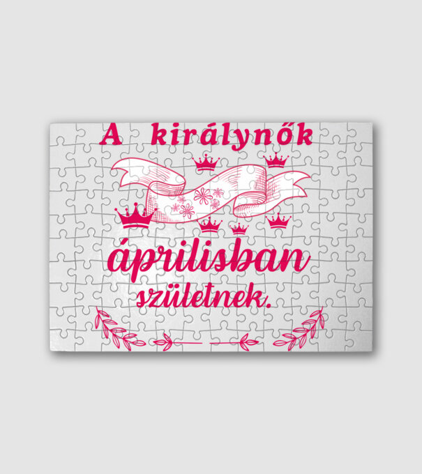 Szülinap királynők április minta fehér pólón
