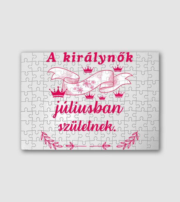 Szülinap királynők szalag pink minta fehér pólón