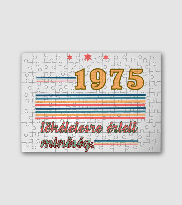 Szülinap retro 1975 minta fehér pólón