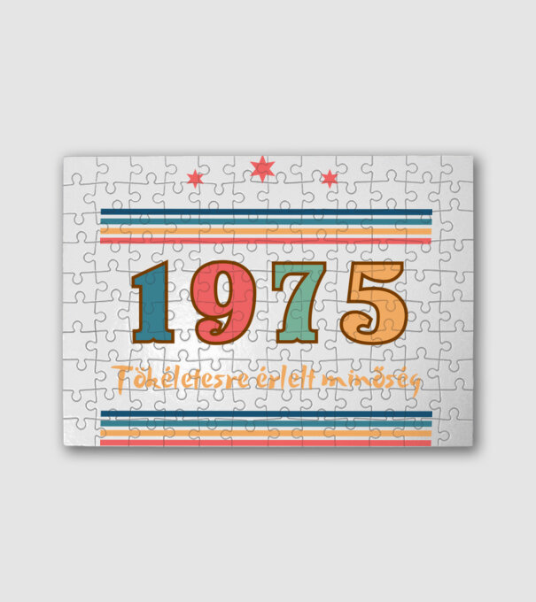 Szülinap tökéletes1975  minta fehér pólón