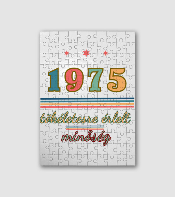 Szülinap tökéletes1975 minta fehér pólón