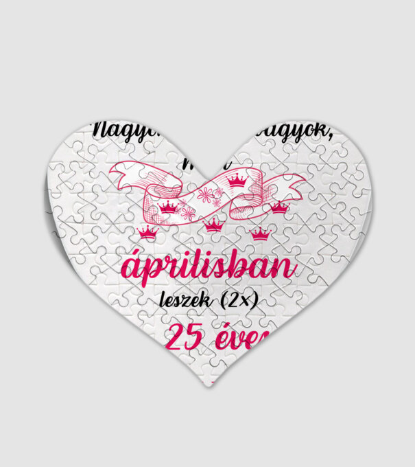 50. (2*25) szülinap ápr. minta fehér pólón