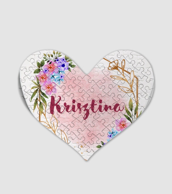 Krisztina minta fehér pólón