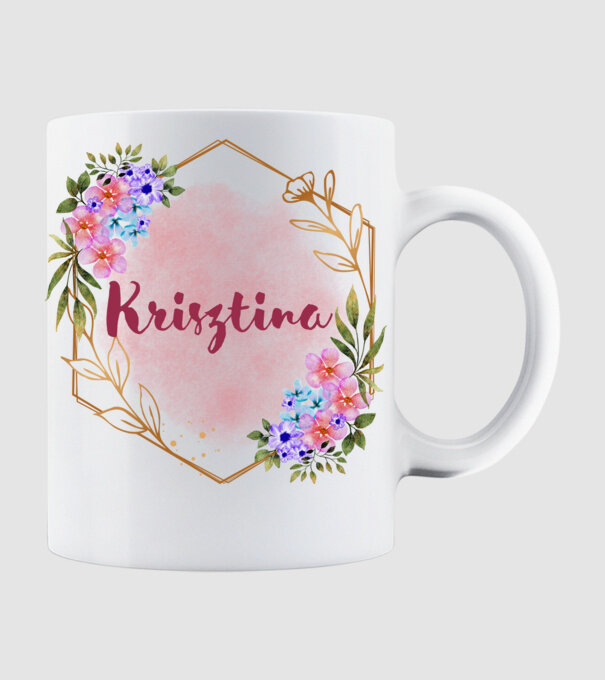 Krisztina minta fehér pólón
