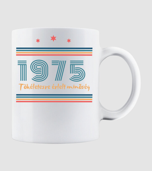 Szülinap 50. 1975  minta fehér pólón