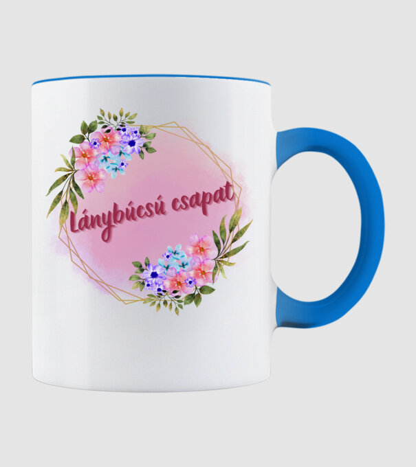 Lánybúcsú minta világoskék pólón