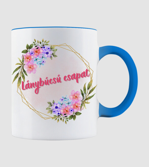 Lánybúcsú minta világoskék pólón