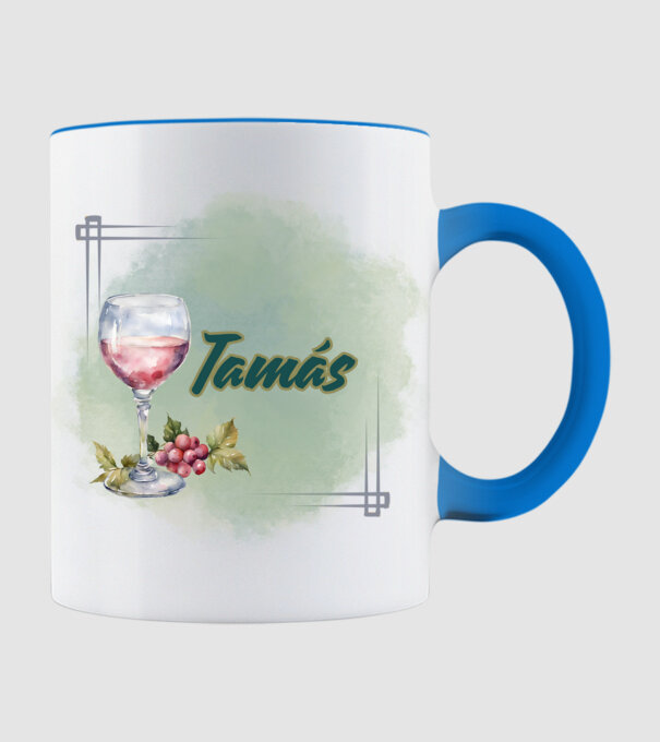 Tamás névnap minta világoskék pólón