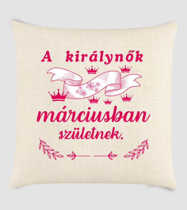 Szülinap királynők márc pink minta homokszín pólón