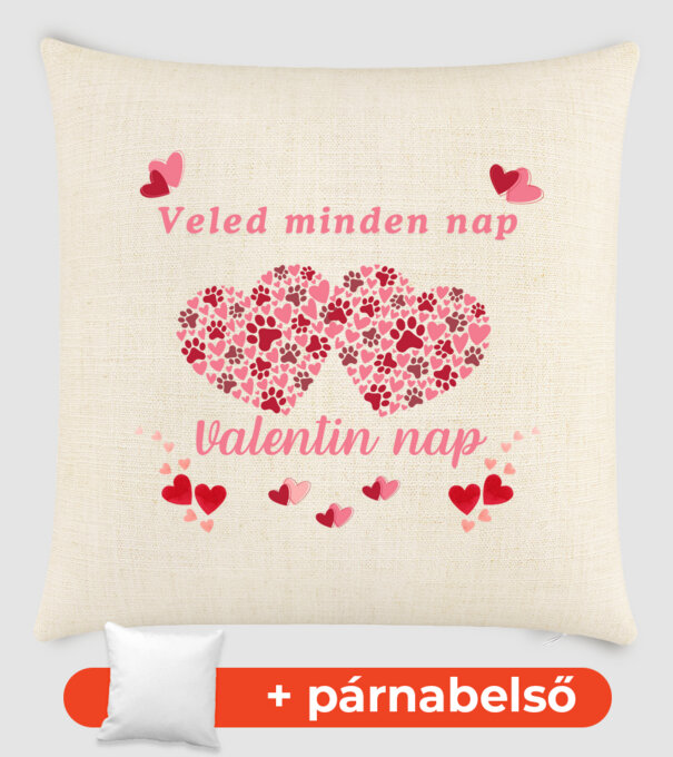 Valentin nap veled  minta homokszín pólón