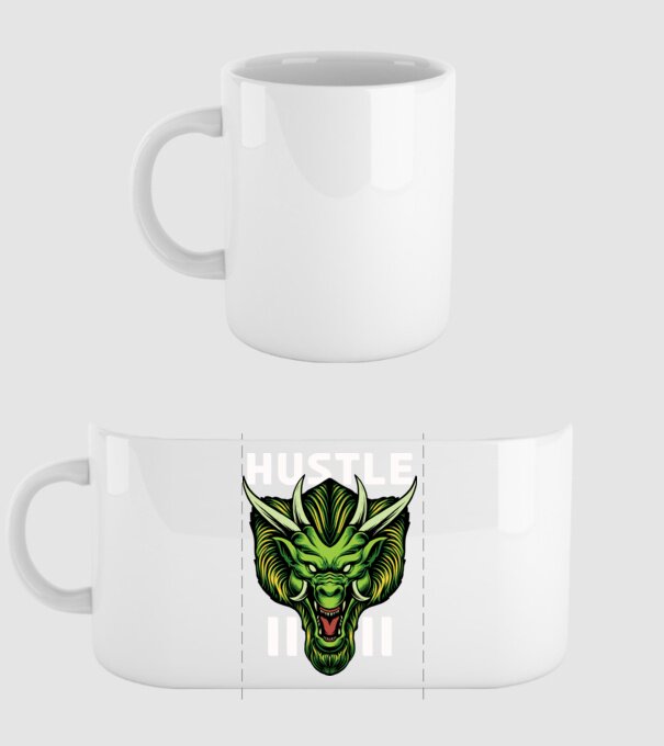 Dragon minta fehér pólón