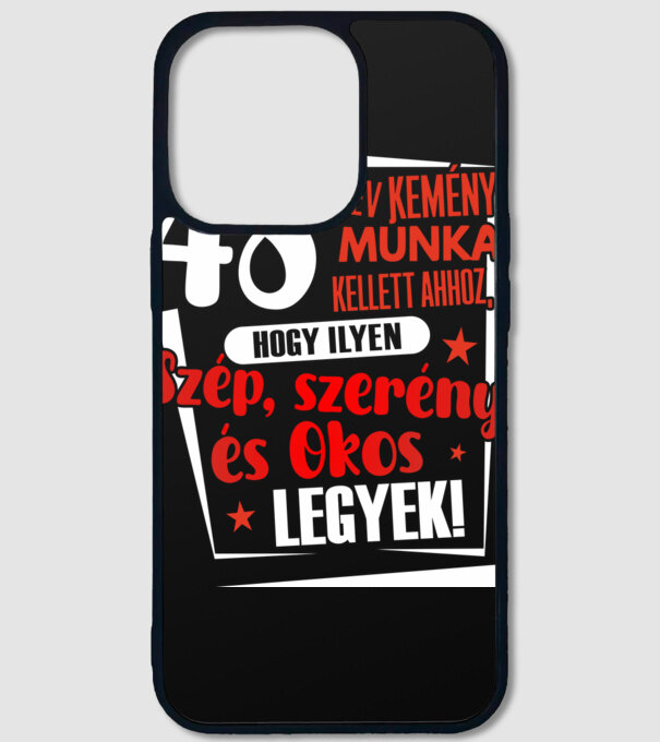 48 év kemény munka kellett minta fekete pólón