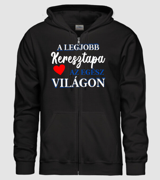 A legjobb keresztapa az egész világon minta fekete pólón