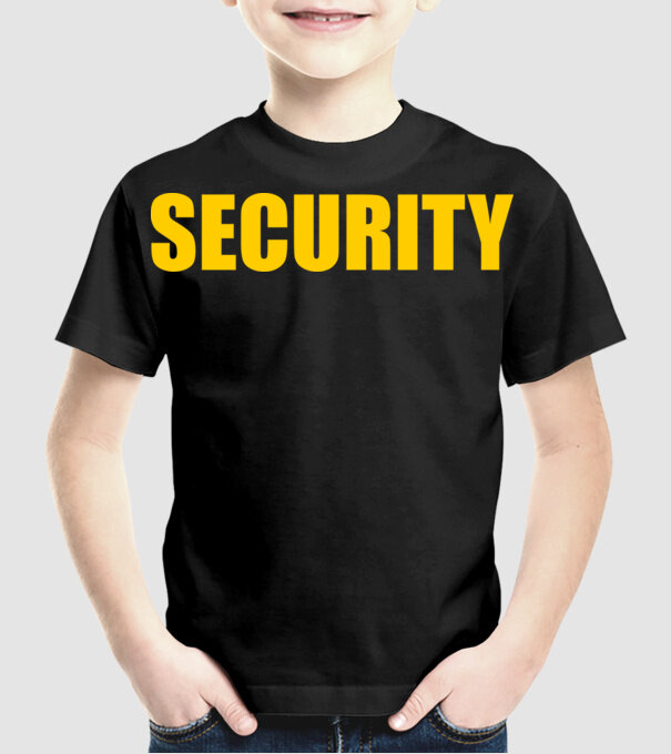 Security minta fekete pólón