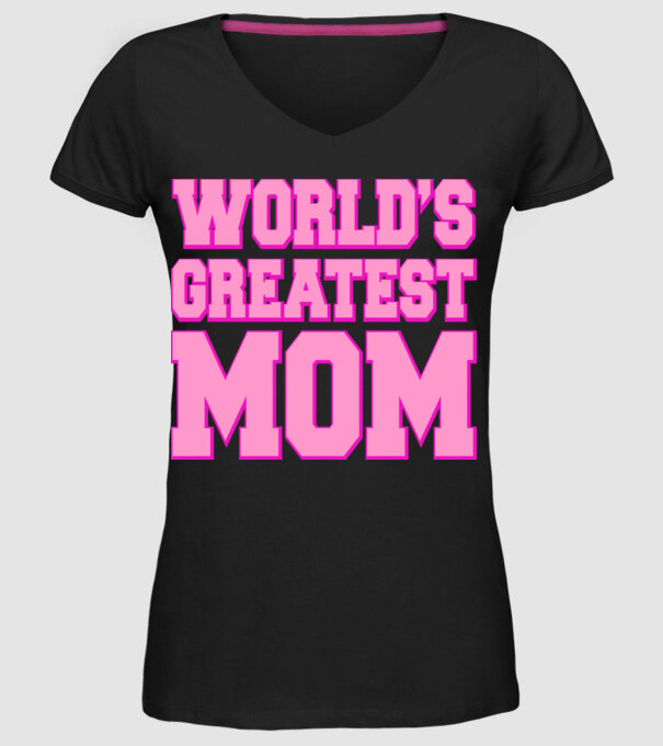 World's greatest mom minta fekete pólón