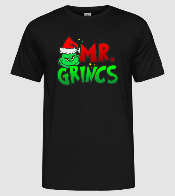 Mr. Grincs minta fekete pólón