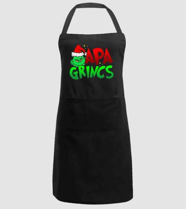 Apa grincs minta fekete pólón