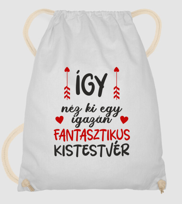 így néz ki egy igazán fantasztikus kistestvér minta fehér pólón