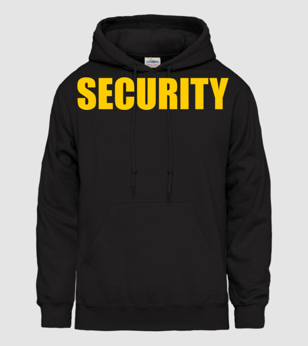 Security minta fekete pólón