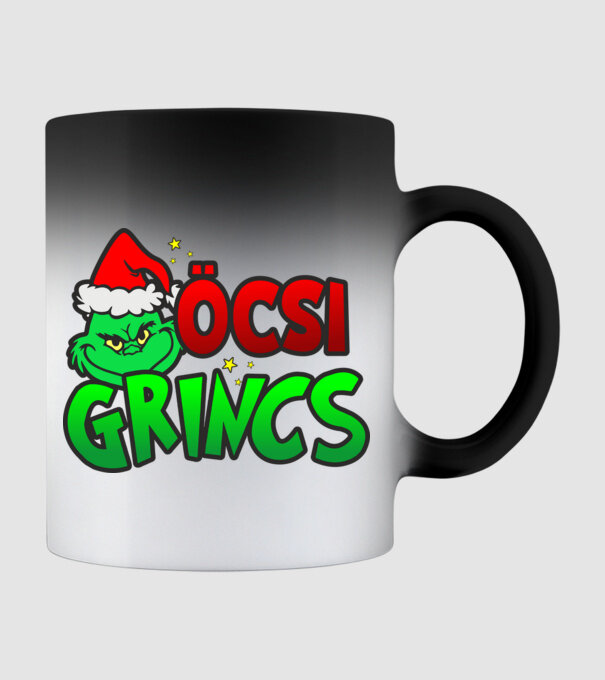 Öcsi grincs minta fekete pólón