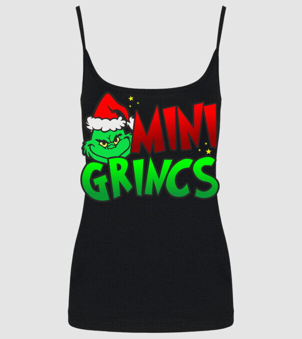 Mini grincs minta fekete pólón