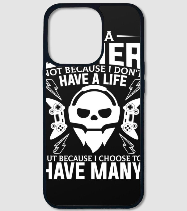 Gamer minta fekete pólón