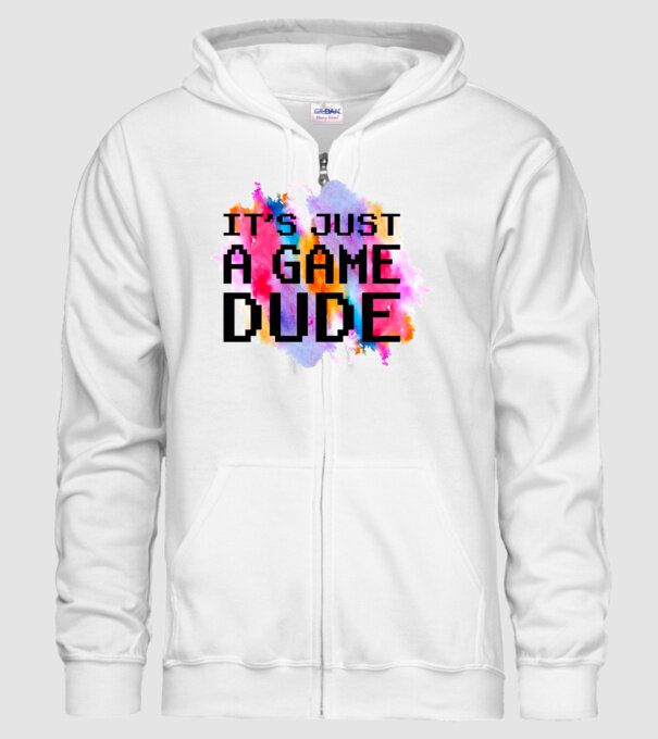 Gamer-103 minta fehér pólón