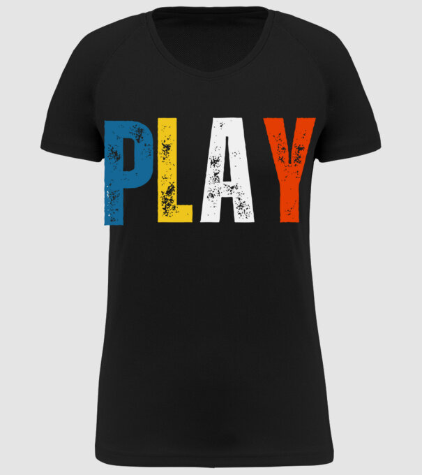 2024 PLAY minta fekete pólón