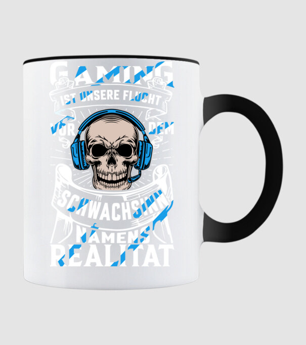 Gaming minta fekete pólón