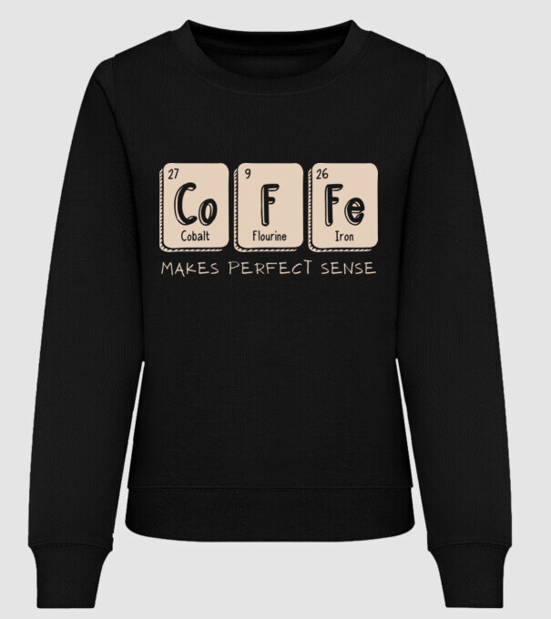 COFFEEE minta fekete pólón